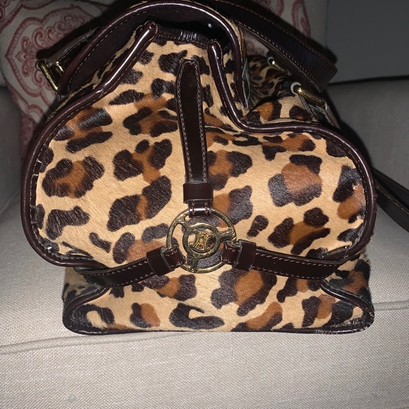 VINTAGE CELINE PONY HAIR LEOPARD PURSE - Picture 4 of 14